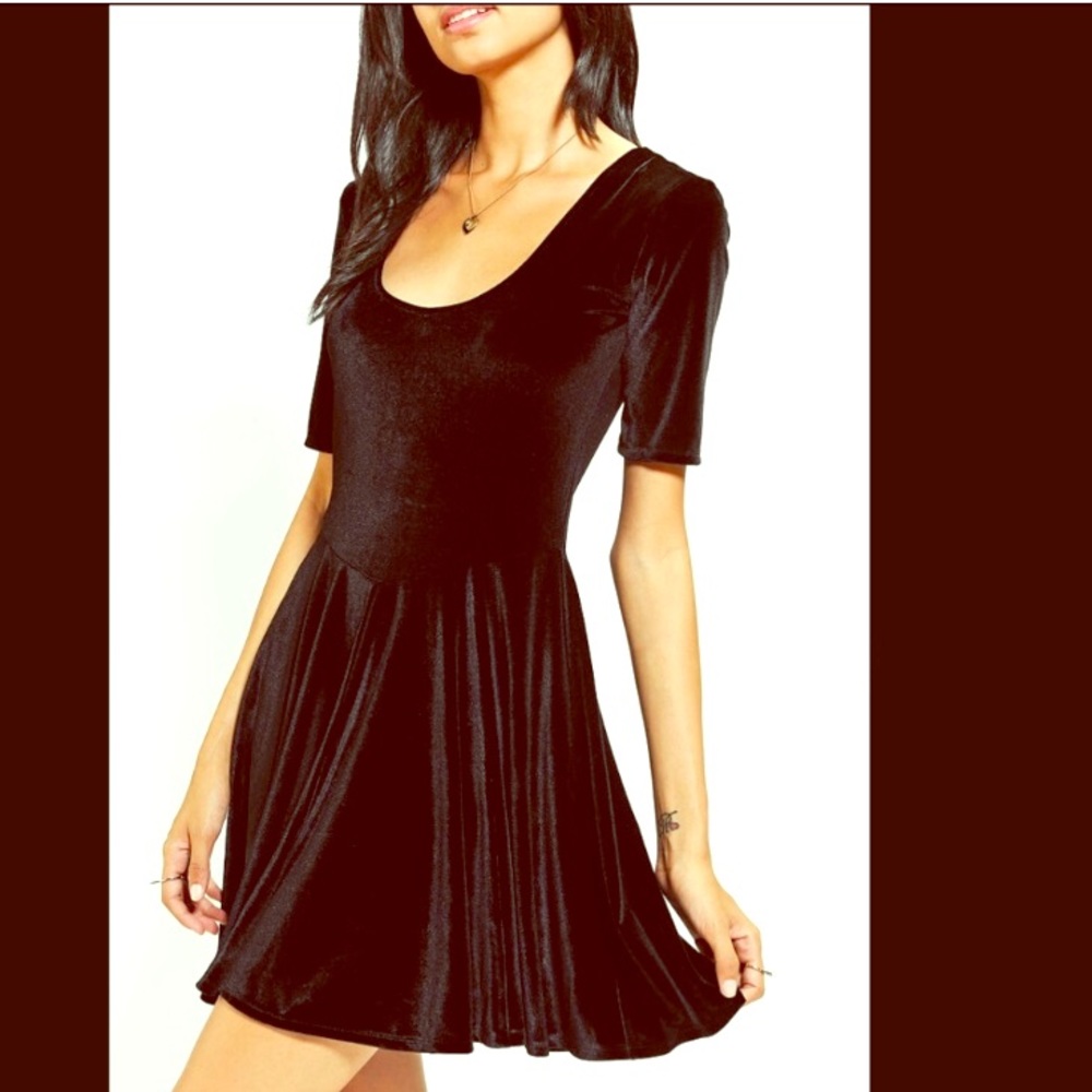 Urban Outfitters Kimchi Blue - Black Velvet Dress